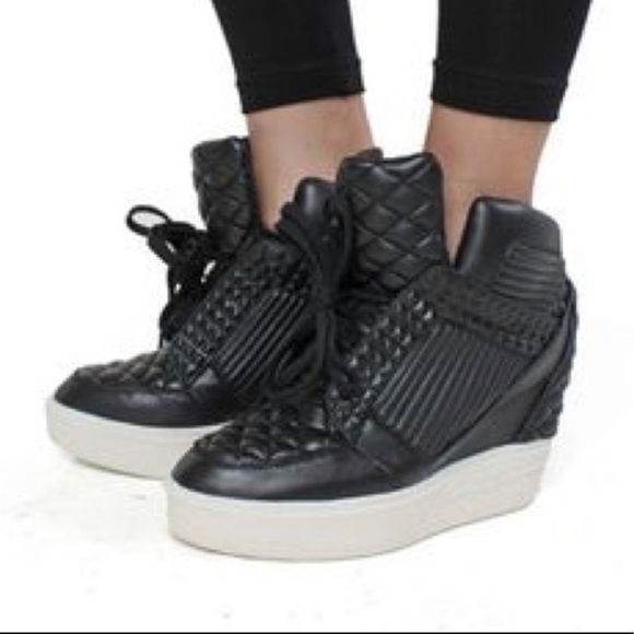 Ash | Shoes | Ash Azimut Leather High Top Sneakers Black 8 | Poshmark